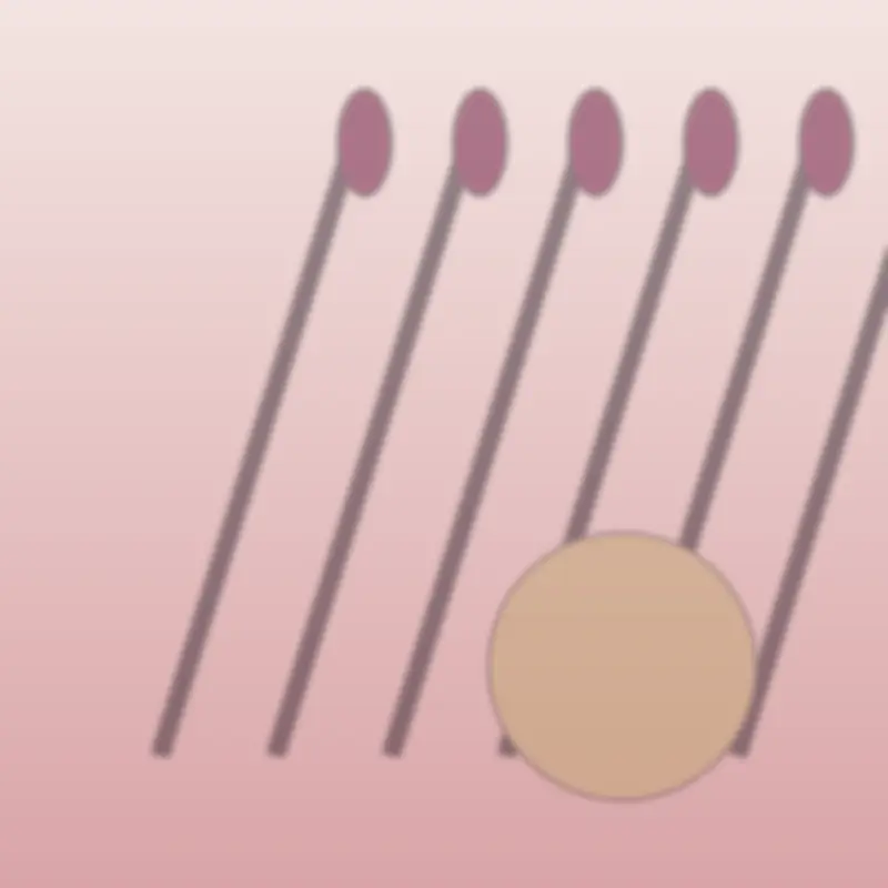 Professional makeup brushes and cosmetics palette